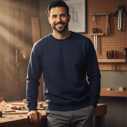 Premium Sweatshirt HW-265 | Für stolze Handwerker | (S-3XL) | Blanko Navy Sweatshirt