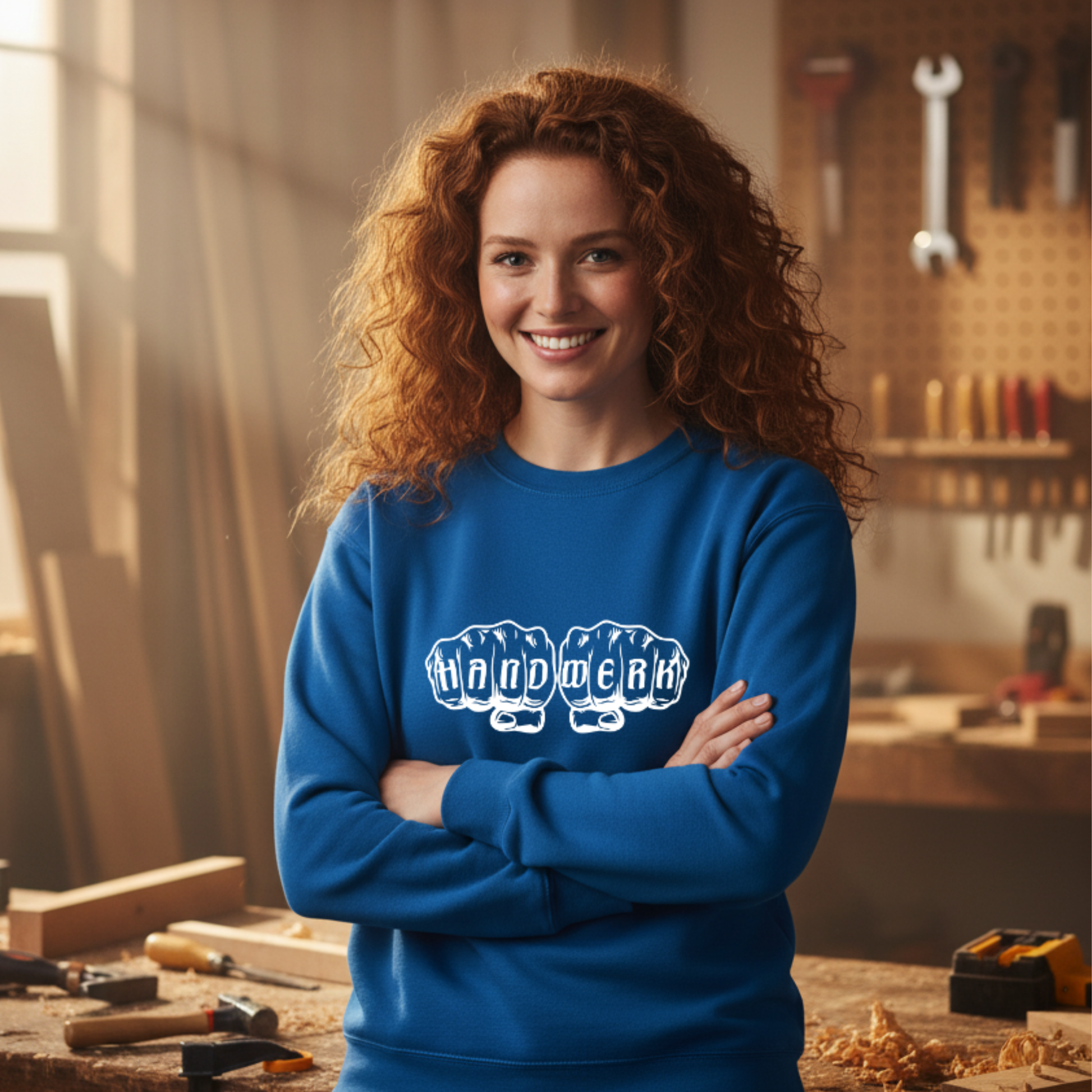 Premium Sweatshirt HW-265 | Für stolze Handwerker | (S-3XL) Royalblau Sweatshirt