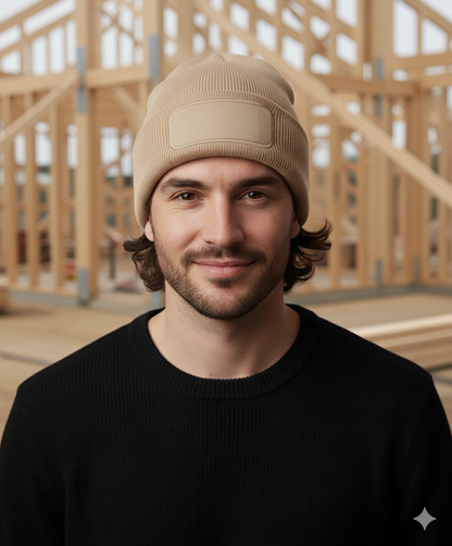 Wintermütze (bedruckt mit Logo) creme