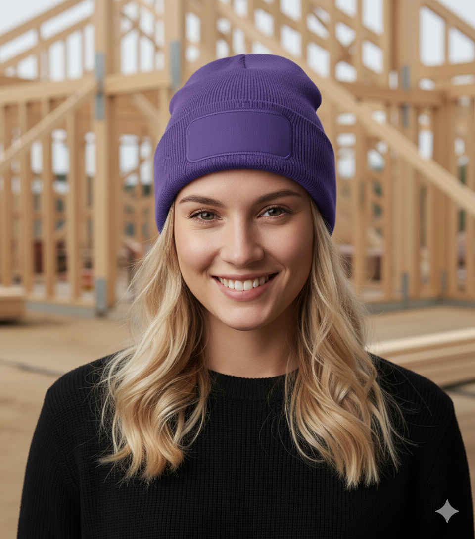 Wintermütze (bedruckt mit Logo) Purpel