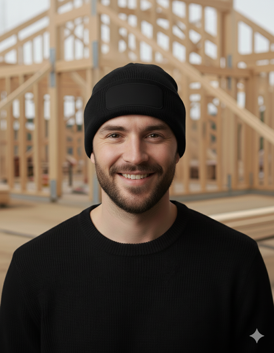 Wintermütze (bedruckt mit Logo) Schwarz