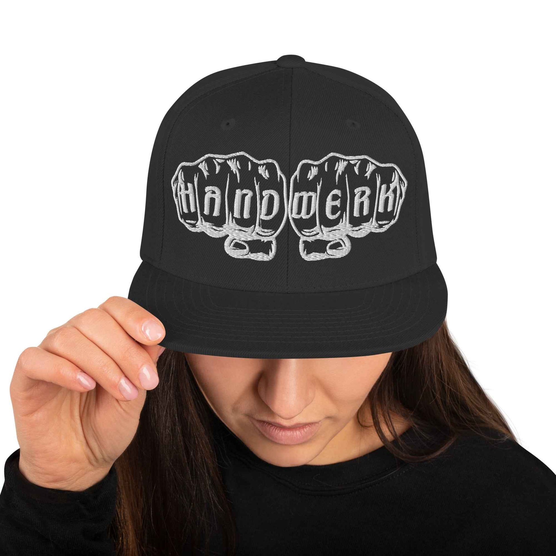 Snapback-Cap "Handwerk" bestickt Schwarz