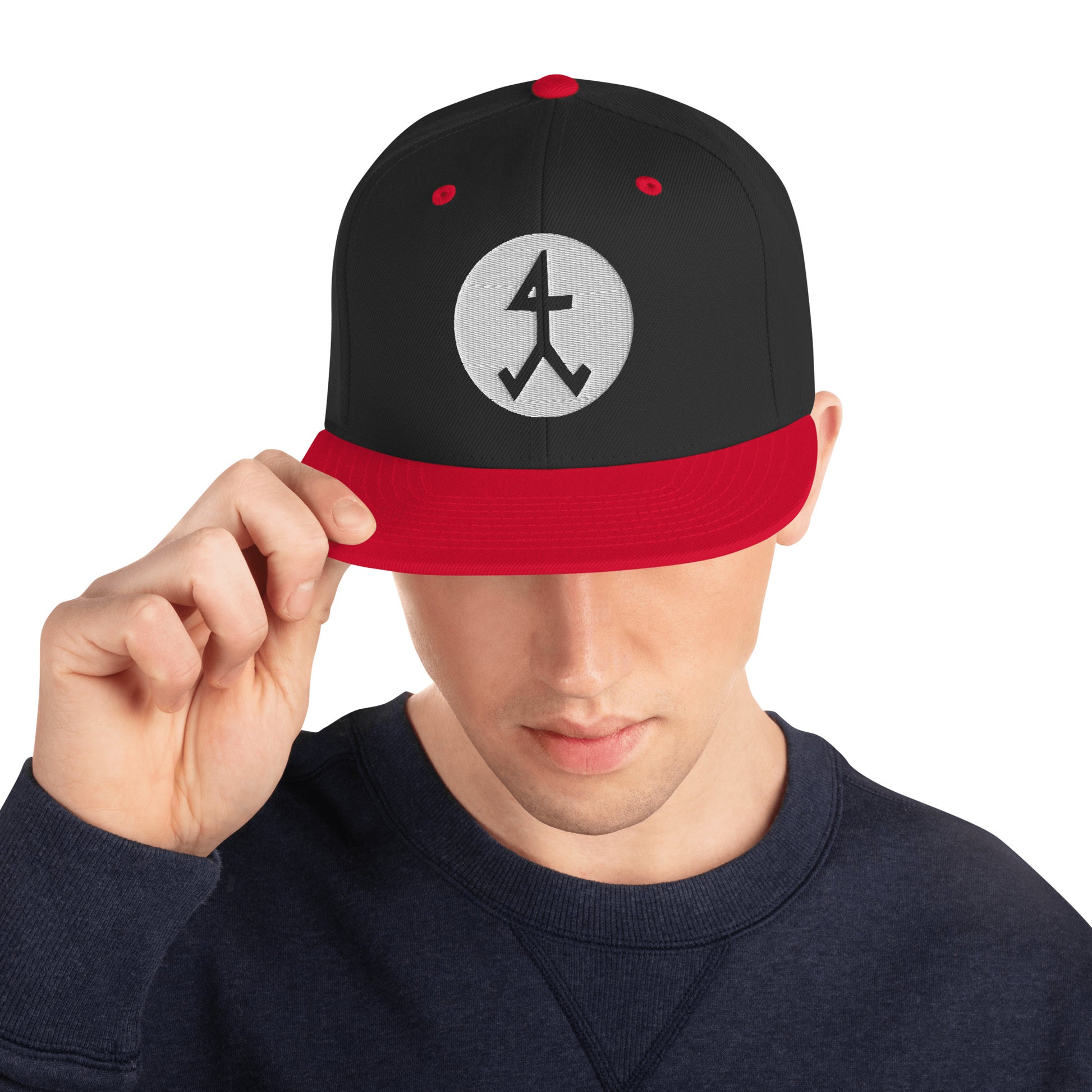 Snapback-Cap "Steinmetz" bestickt Schwarz Rot