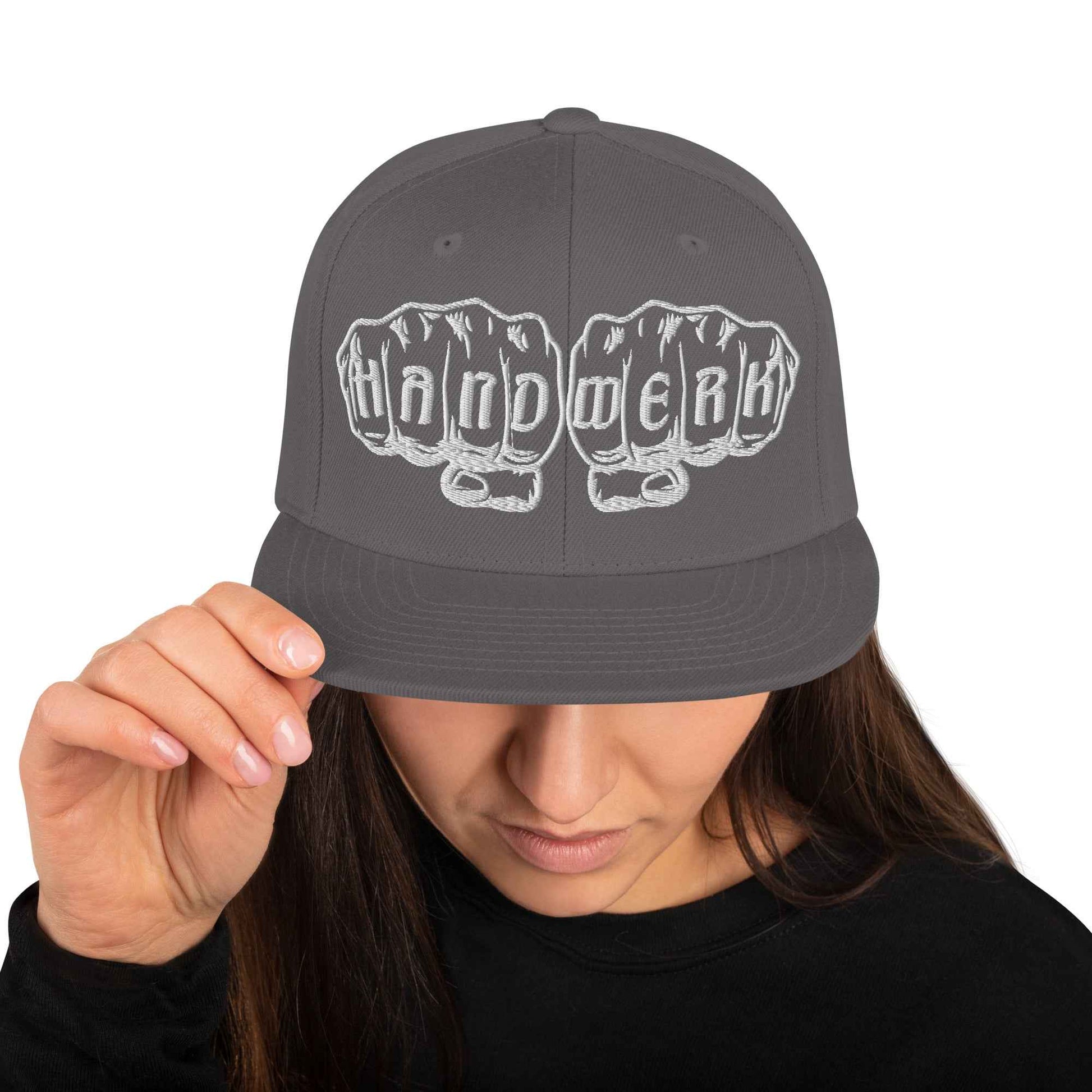 Snapback-Cap "Handwerk" bestickt Dunkelgrau