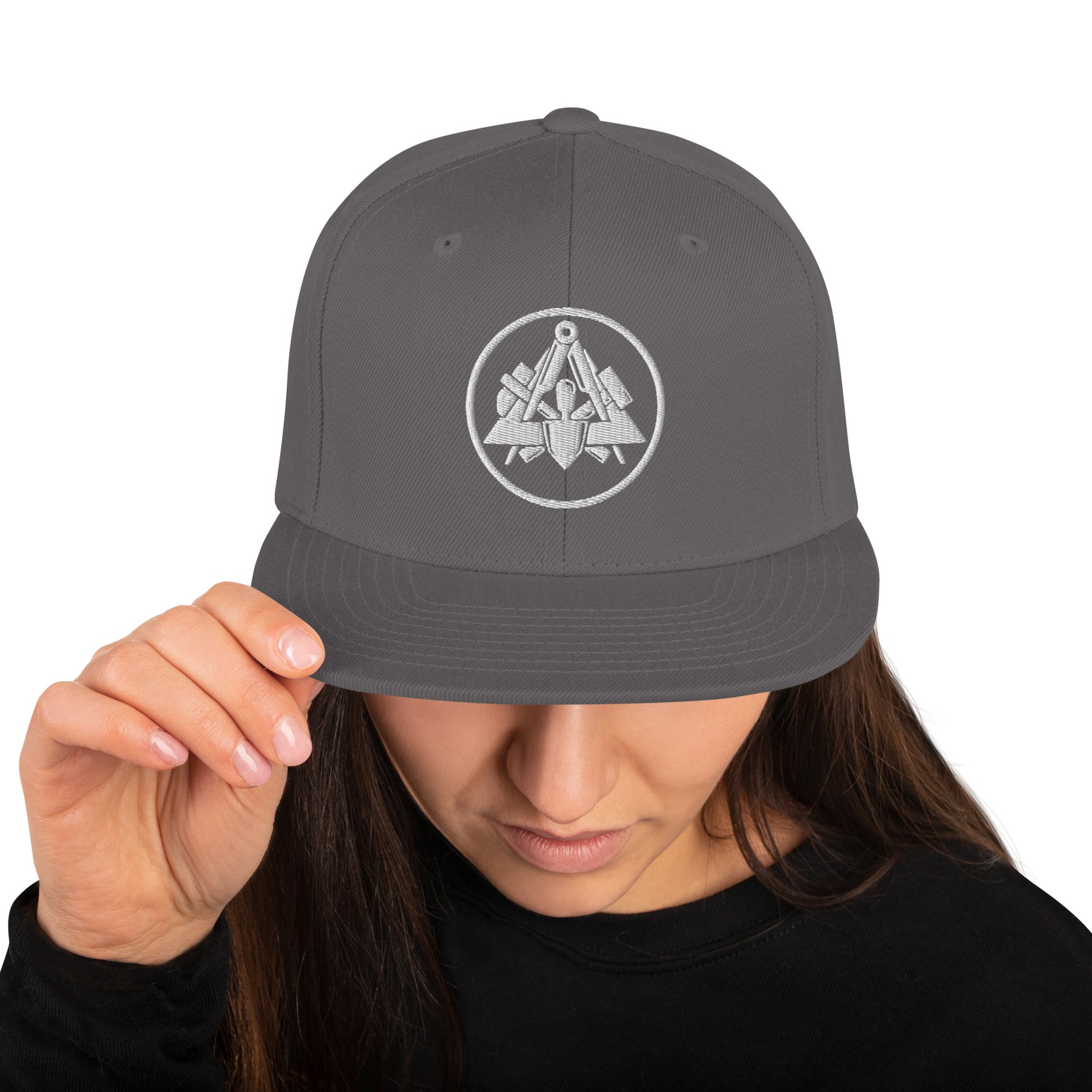 Snapback-Cap "Maurer" bestickt Dunkelgrau