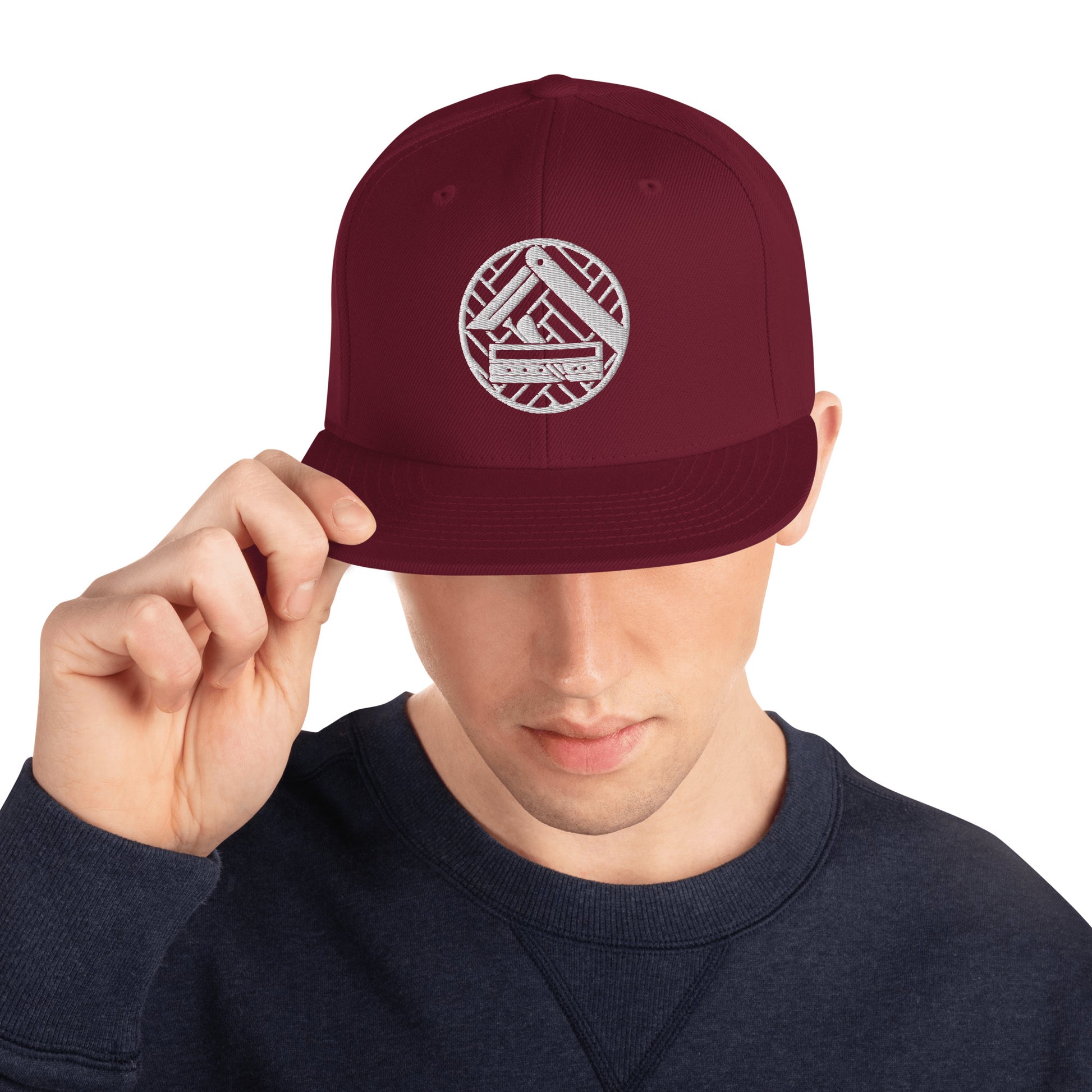 Snapback-Cap "Parkettleger" bestickt Kastanienbraun