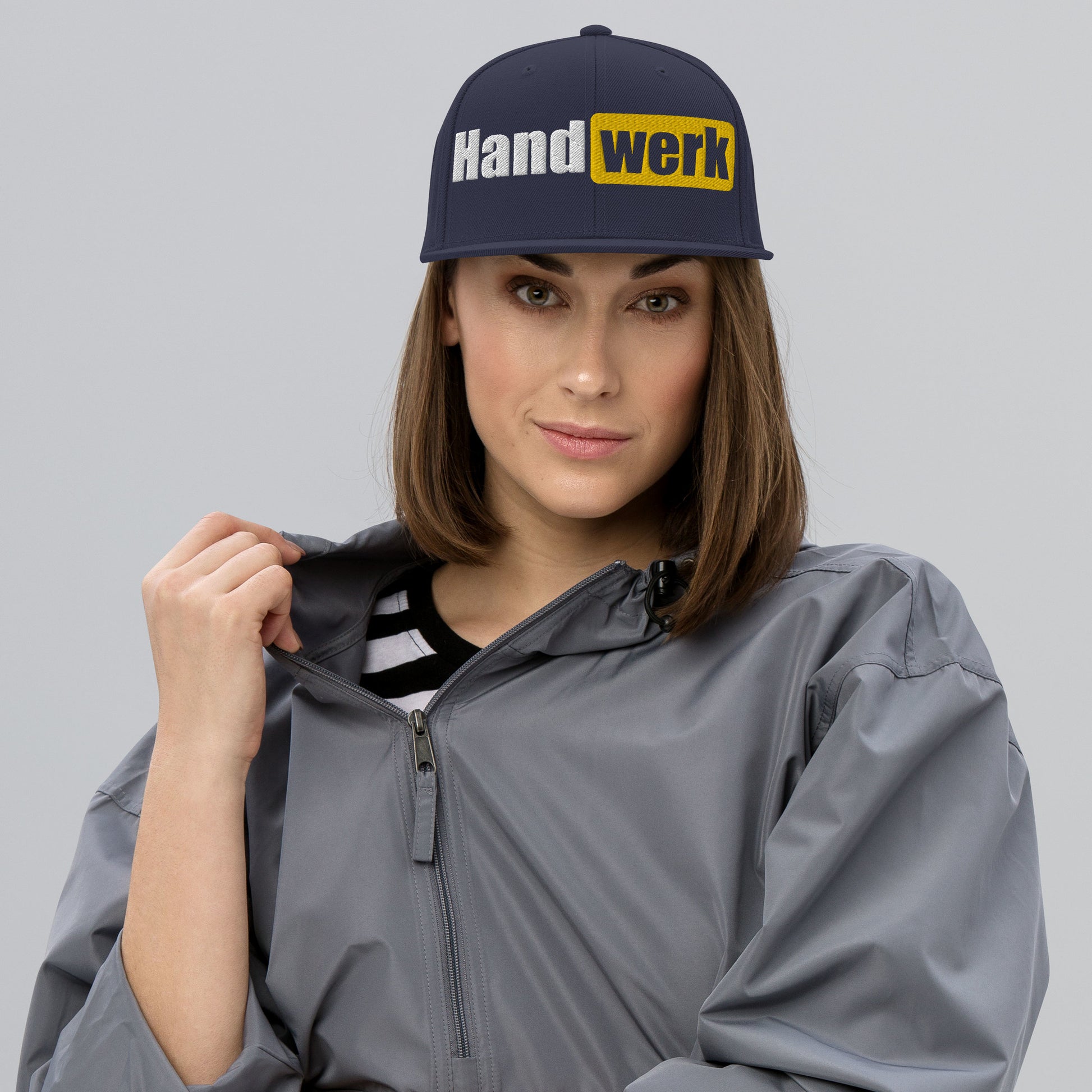 Snapback-Cap "Handwerk" bestickt Navy