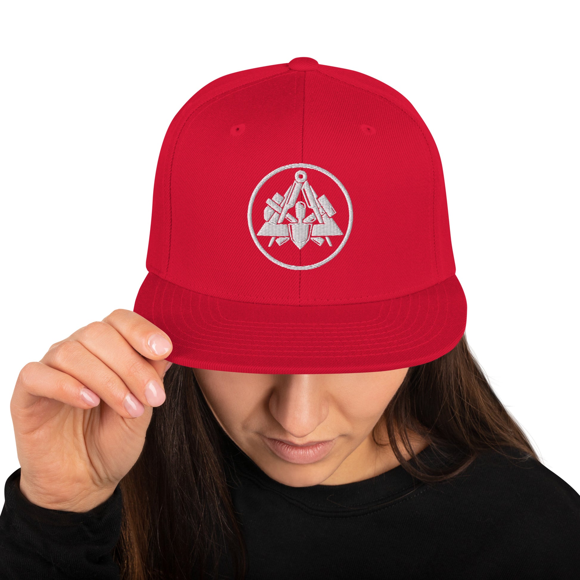 Snapback-Cap "Maurer" bestickt Rot