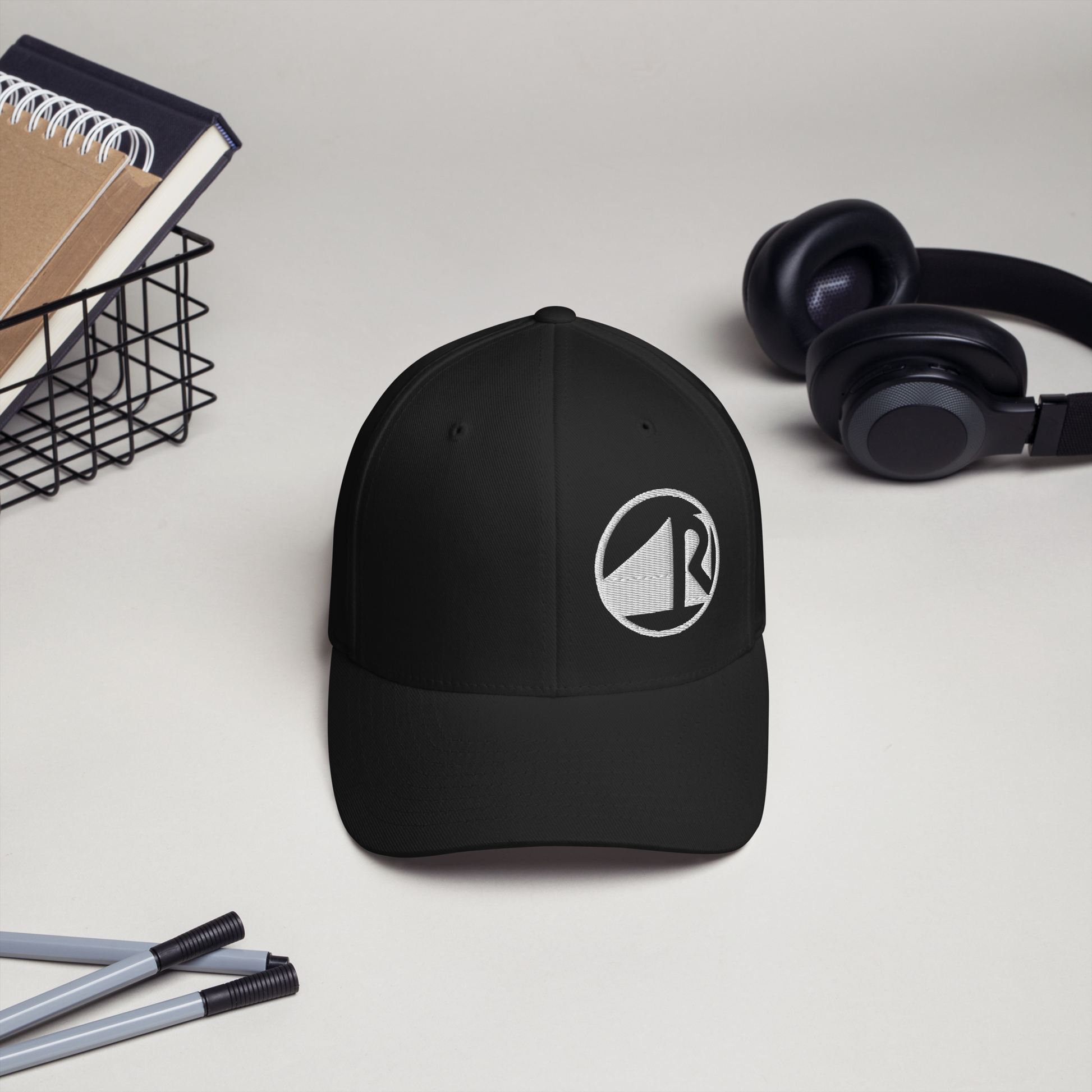 Cord-Cap "Raumausstatter" (bestickt) Schwarz