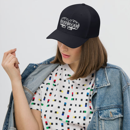 Cord-Cap "Handwerk"(bestickt) Dunkles Navy