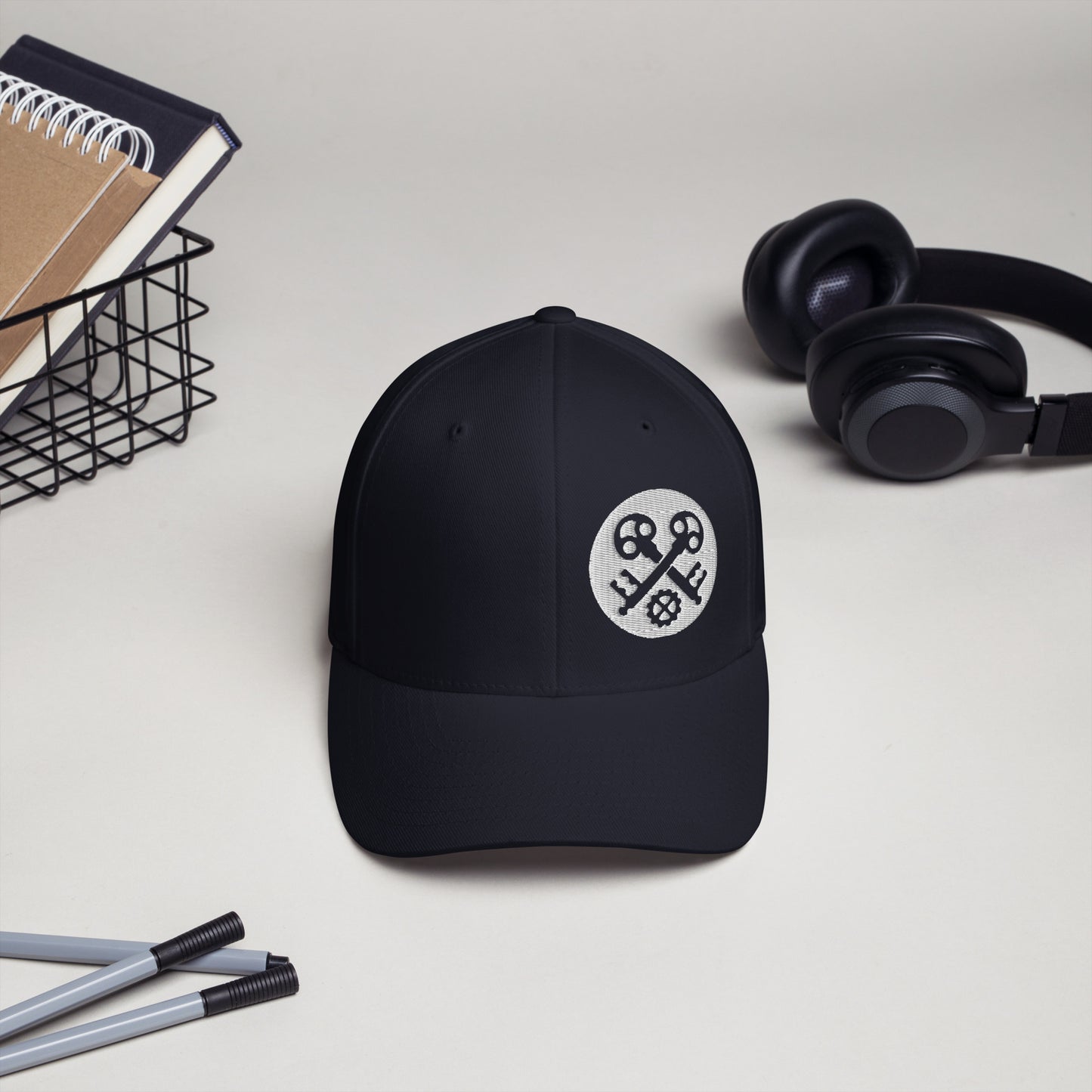 Cord-Cap "Schlosser" (bestickt) Dunkles Navy