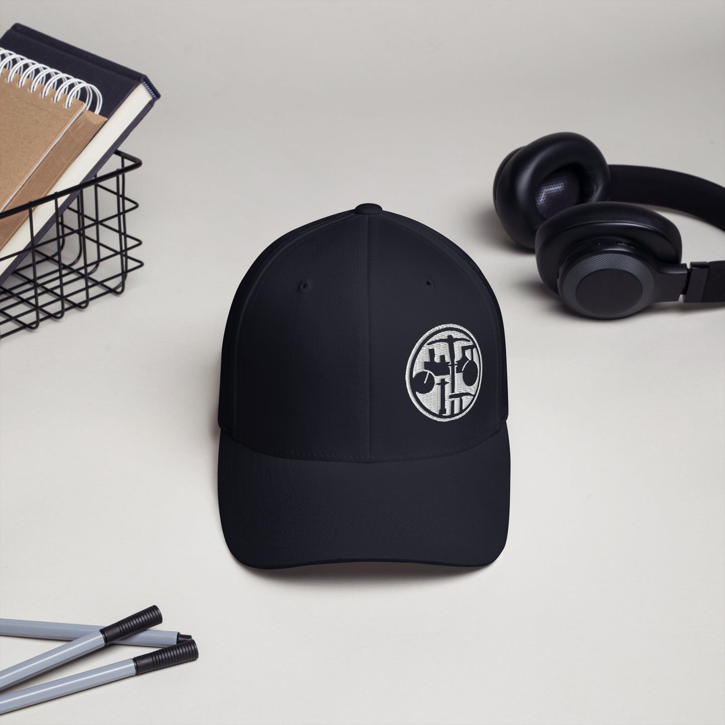 Cord-Cap "Strassenbauer" (bestickt) Dunkles Navy