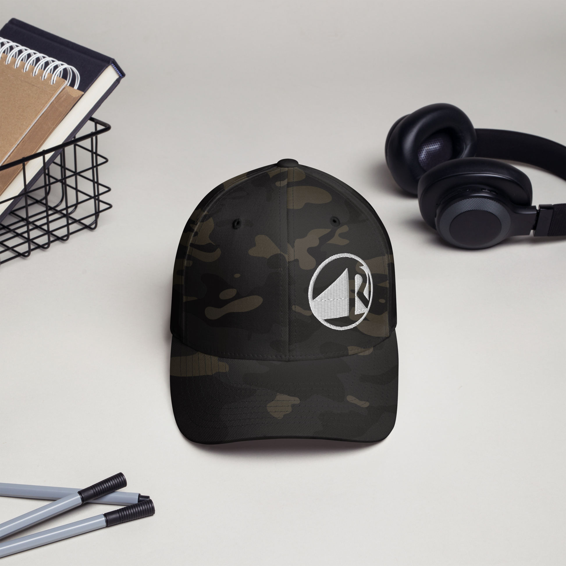 Cord-Cap "Raumausstatter" (bestickt) Multicam Black