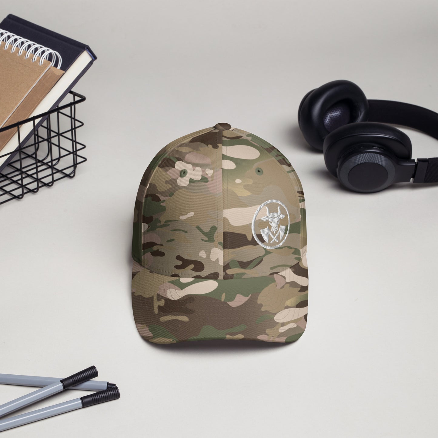 Cord-Cap "Metzger" (bestickt) Multicam Green