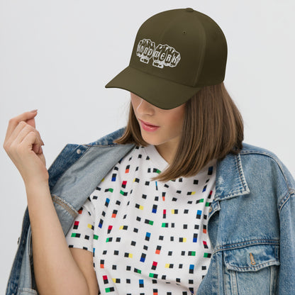 Cord-Cap "Handwerk"(bestickt) Olive