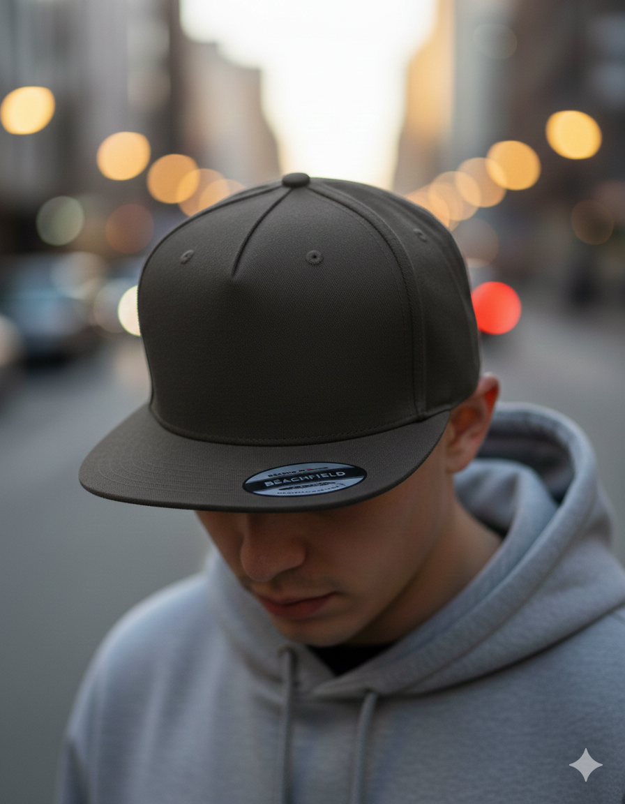 Snap-Back Cap mit Zunftzeichen (weißer Druck) Grau-Solid