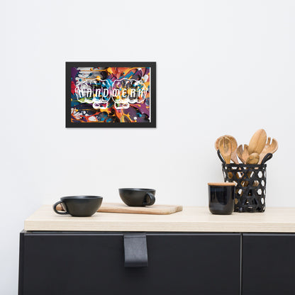 Gerahmtes Poster "Handwerk-Splash" Matt - HW-Shirts