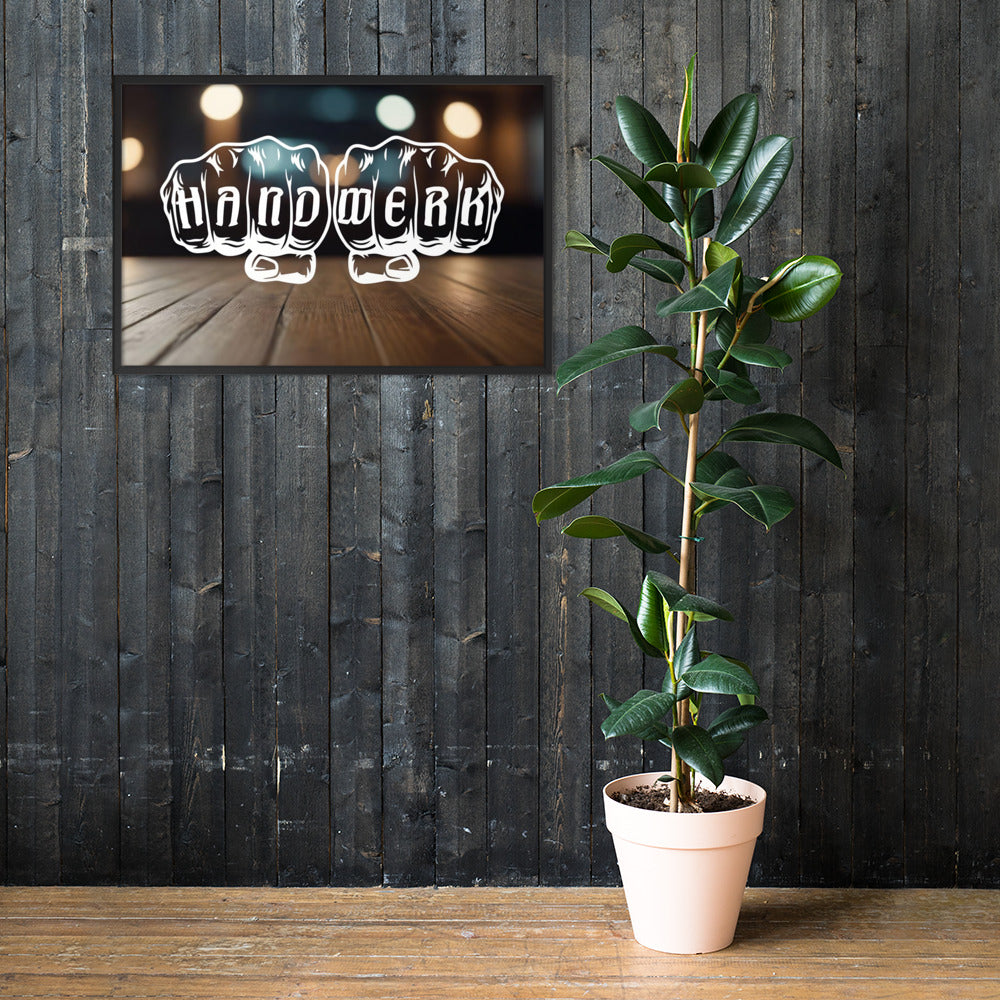 Gerahmtes Poster "Handwerk-Holzboden" Matt - HW-Shirts