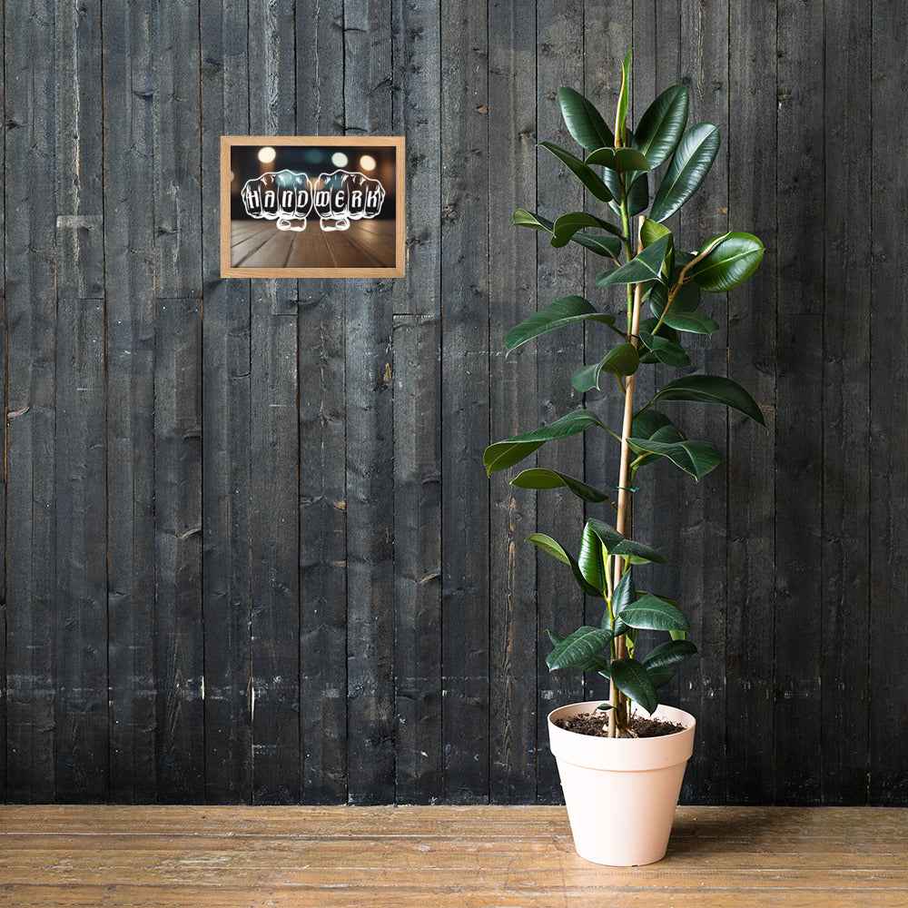 Gerahmtes Poster "Handwerk-Holzboden" Matt Oak 30×40 cm
