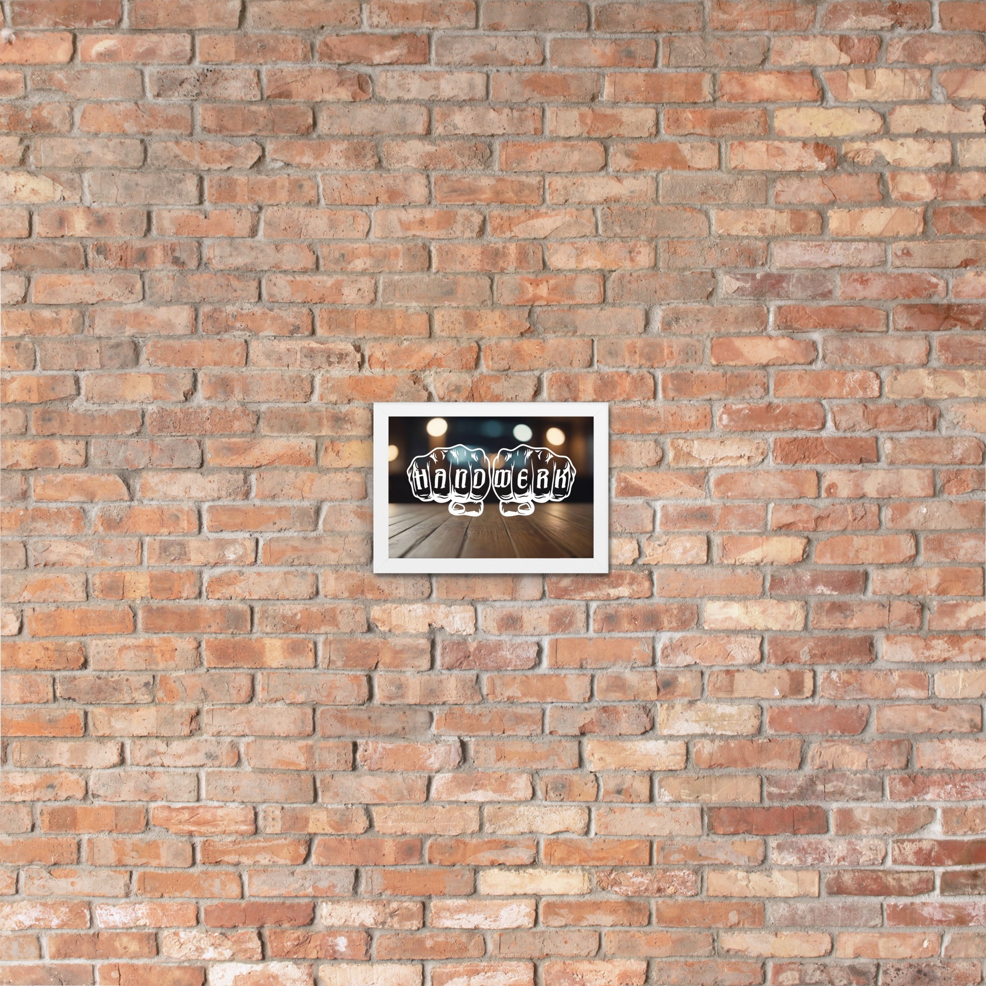 Gerahmtes Poster "Handwerk-Holzboden" Matt - HW-Shirts