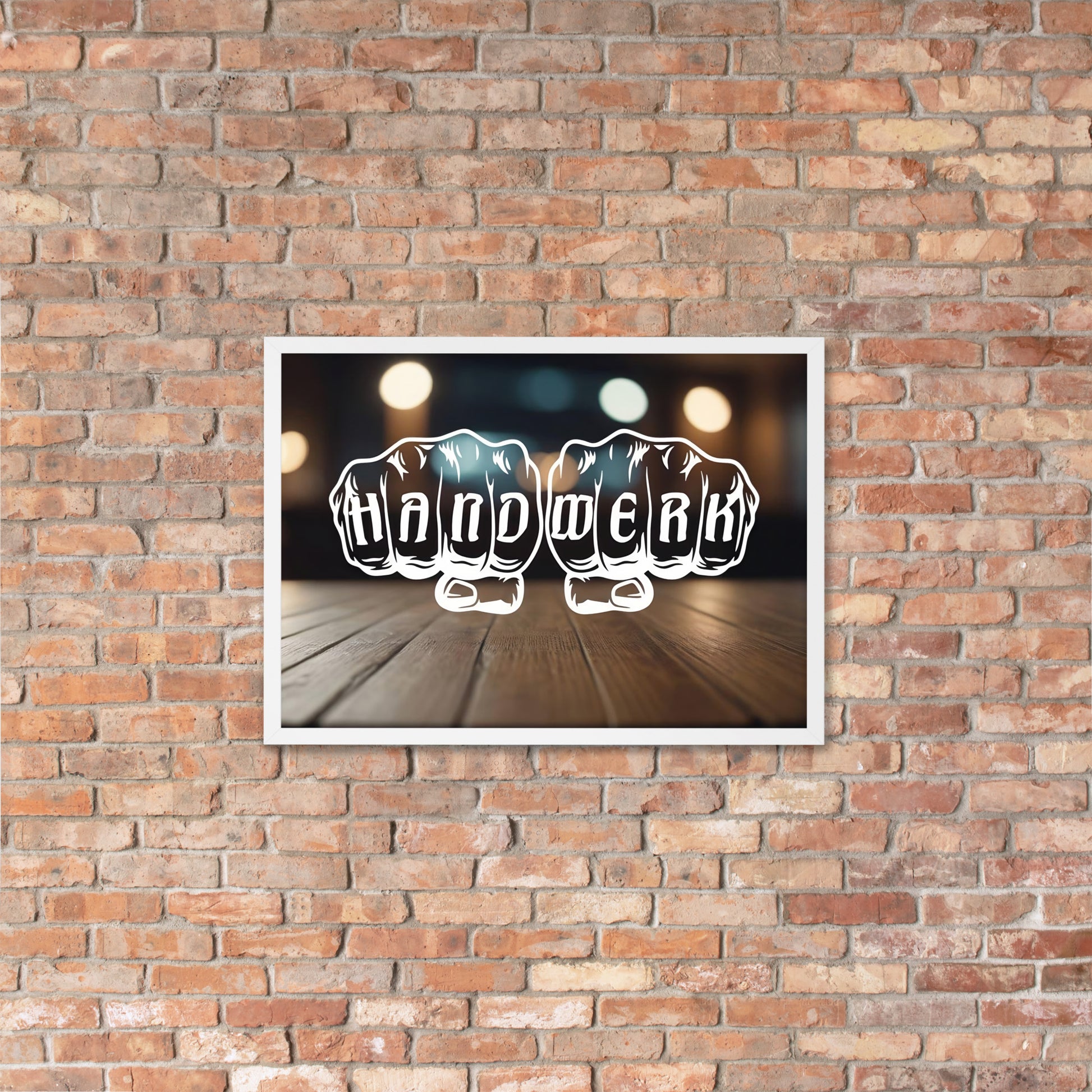 Gerahmtes Poster "Handwerk-Holzboden" Matt - HW-Shirts