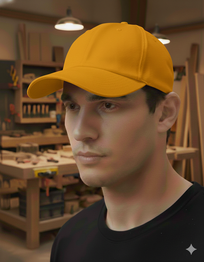 Baseball-Cap mit deinem Logo/Design goldgelb Baseballkappe