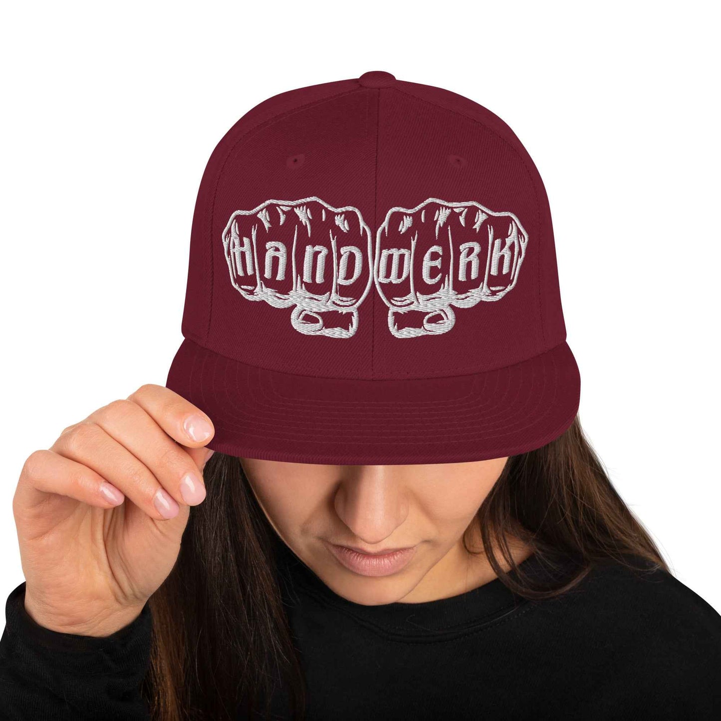 Snapback-Cap "Handwerk" bestickt Kastanienbraun {{ color }}