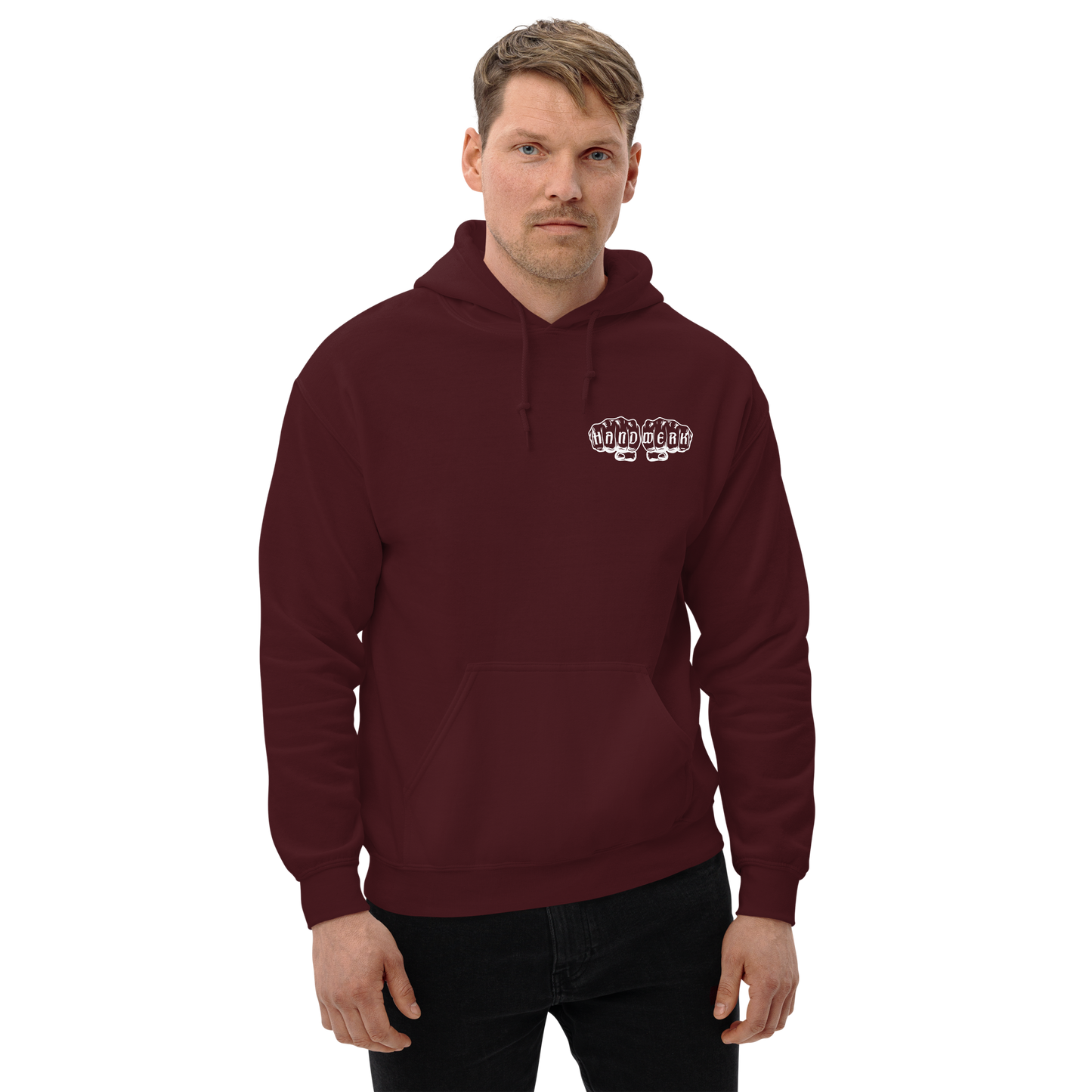 Unisex Hoodie "Ehrbare Handwerk" Kastanienbraun {{ color }}