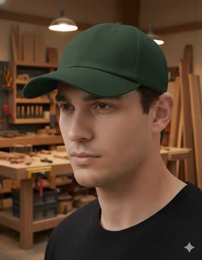 Baseball-Cap mit deinem Logo/Design Flaschengrün Baseballkappe {{ color }}