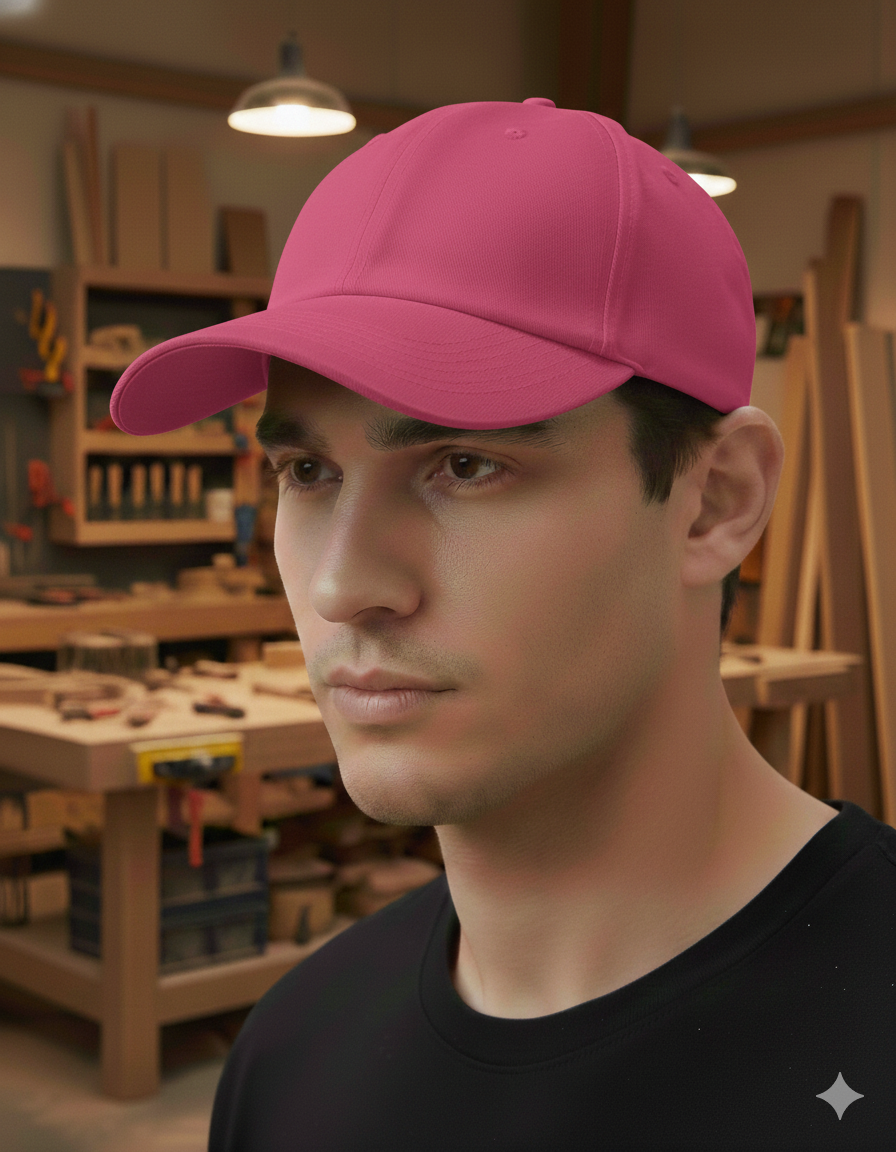 Baseball-Cap mit deinem Logo/Design Fuchsia Baseballkappe {{ color }}