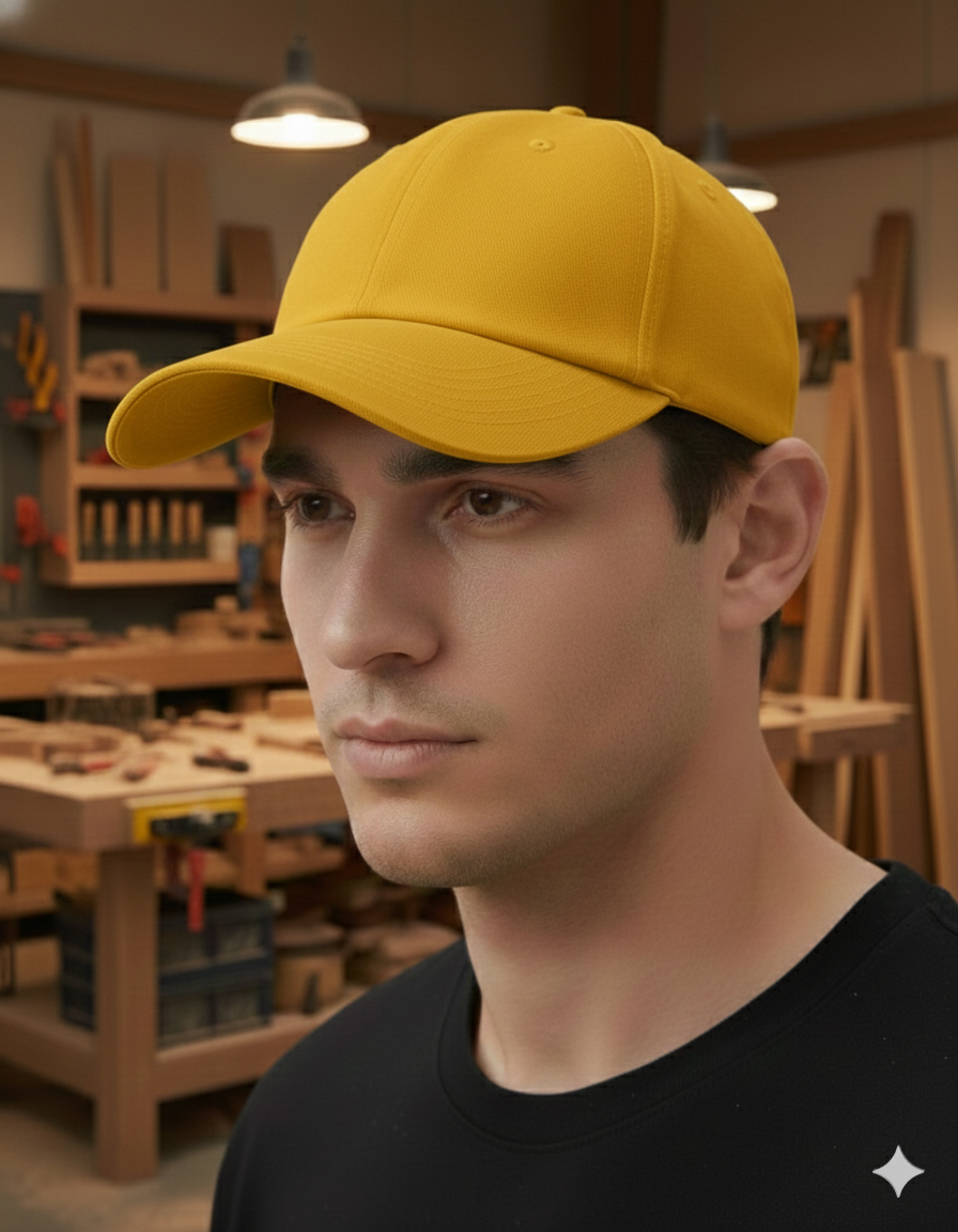 Baseball-Cap mit deinem Logo/Design Gelb Baseballkappe {{ color }}