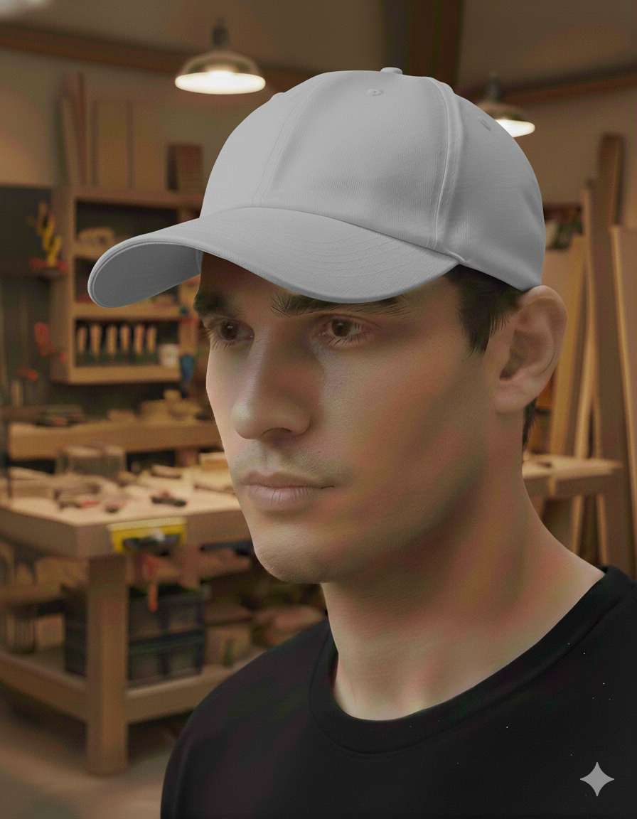 Baseball-Cap mit deinem Logo/Design hellgrau Baseballkappe {{ color }}