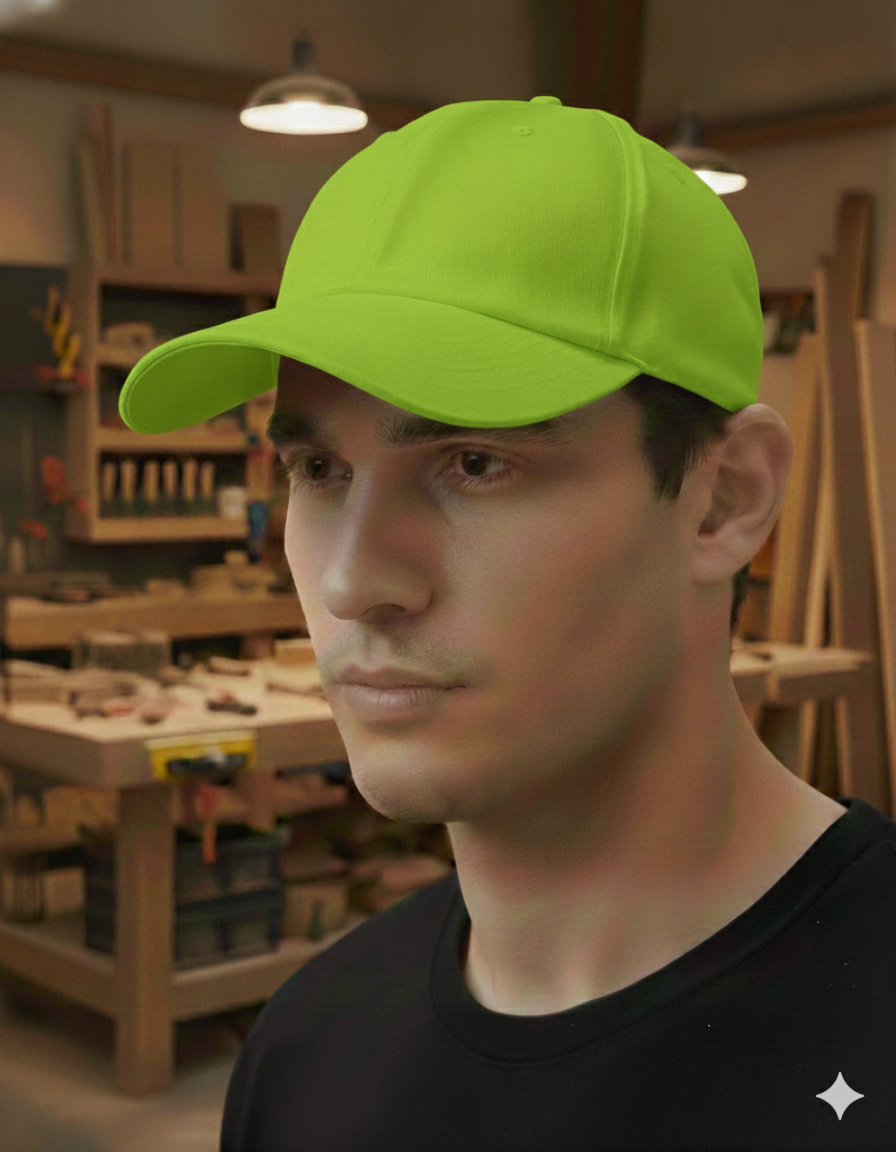 Baseball-Cap mit deinem Logo/Design Limettengrün Baseballkappe {{ color }}