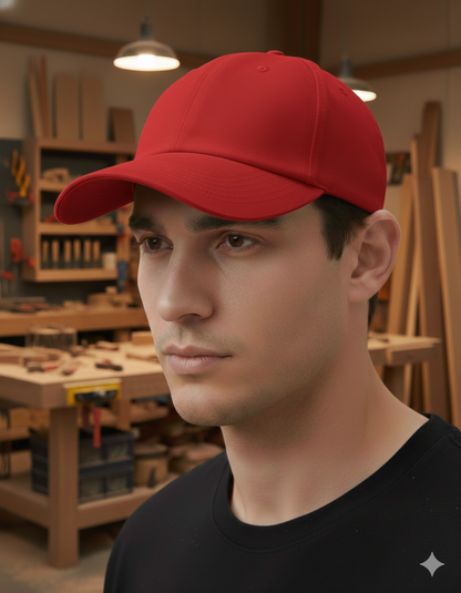 Baseball-Cap mit deinem Logo/Design Rot Baseballkappe {{ color }}