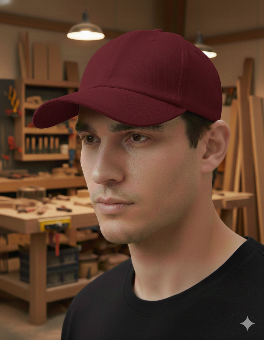 Baseball-Cap mit deinem Logo/Design weinrot Baseballkappe {{ color }}