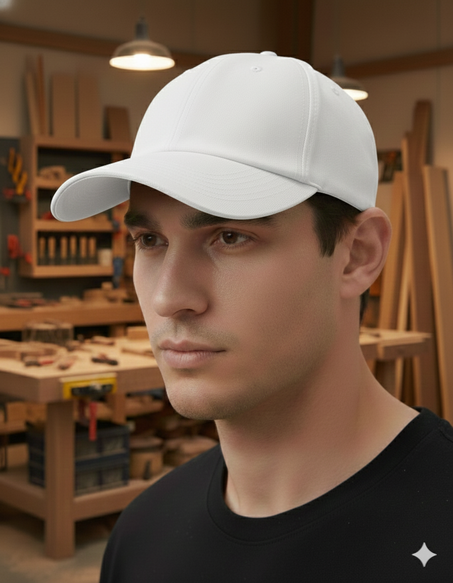 Baseball-Cap mit deinem Logo/Design Weiß Baseballkappe {{ color }}