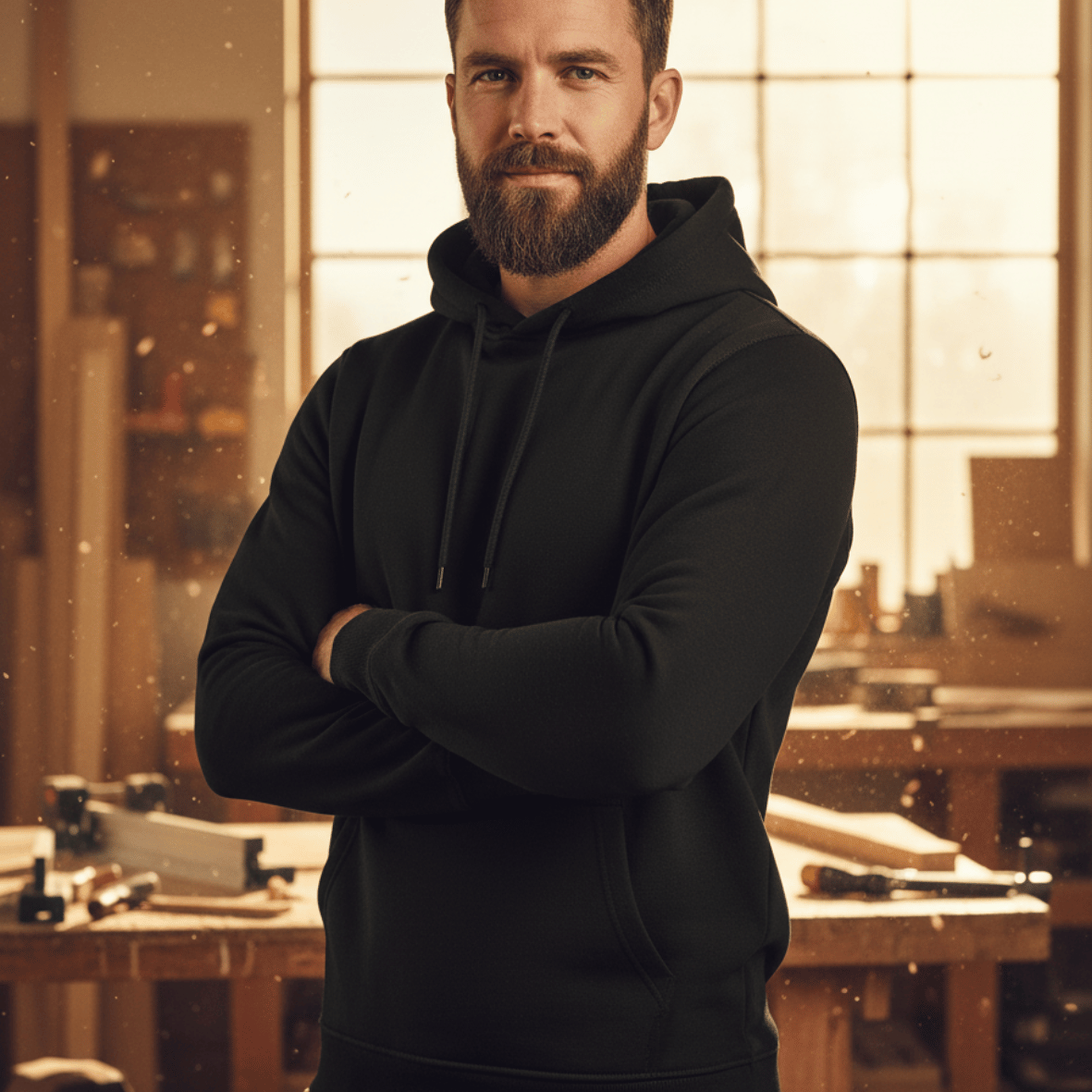 Premium Hoodie HW-300| Für stolze Handwerker | (S-4XL) | Blanko Schwarz Sweatshirt {{ color }}