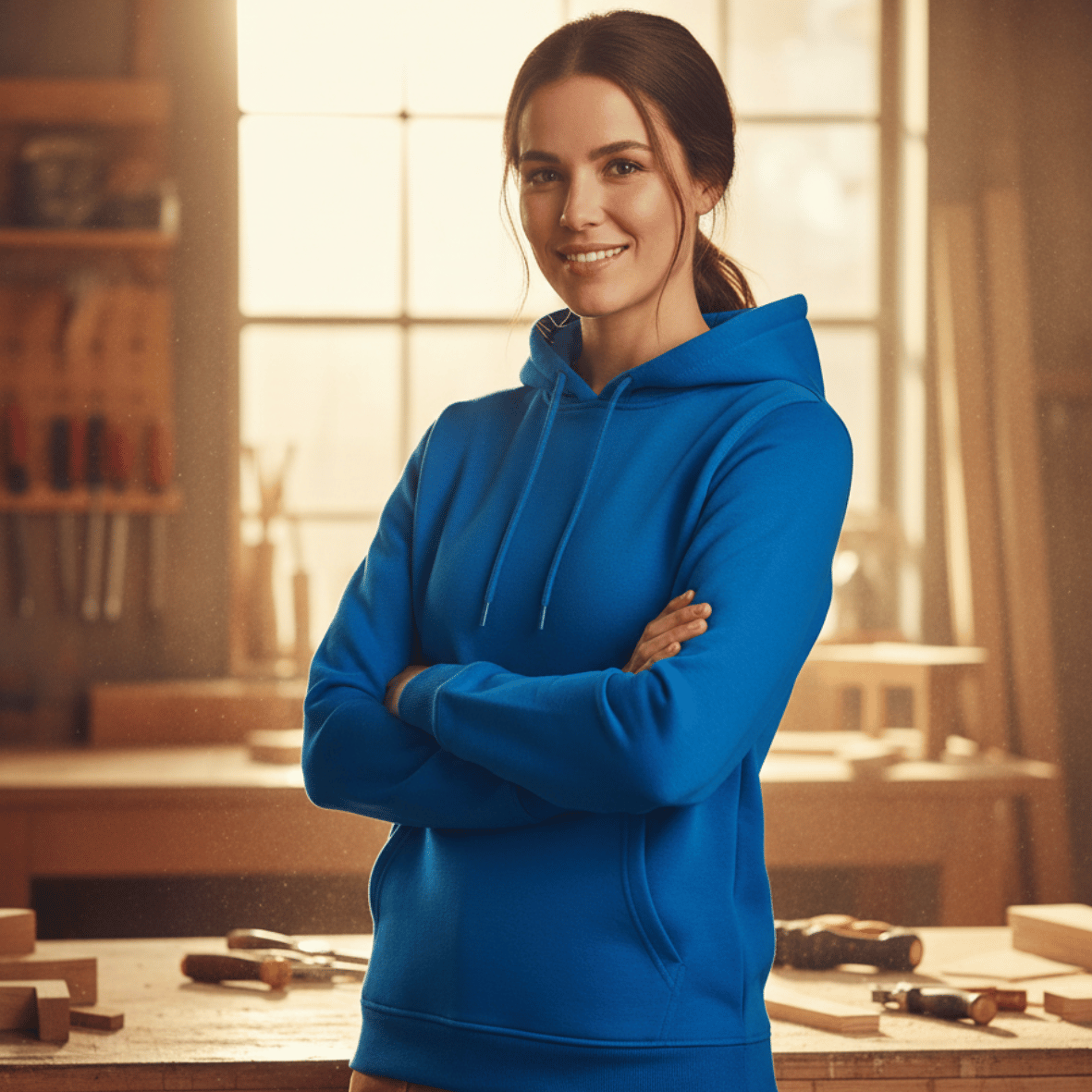 Premium Hoodie HW-300| Für stolze Handwerker | (S-4XL) | Blanko Cobaldblau Sweatshirt {{ color }}