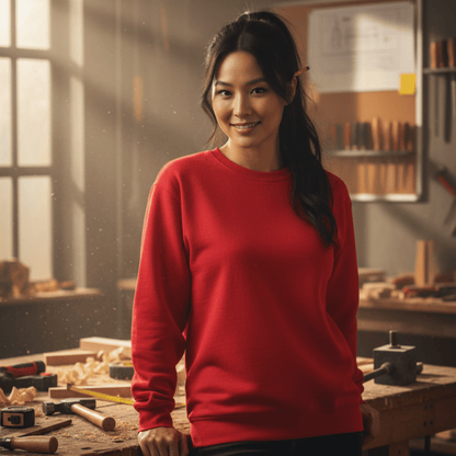 Premium Sweatshirt HW-265 | Für stolze Handwerker | (S-3XL) | Blanko Rot Sweatshirt {{ color }}