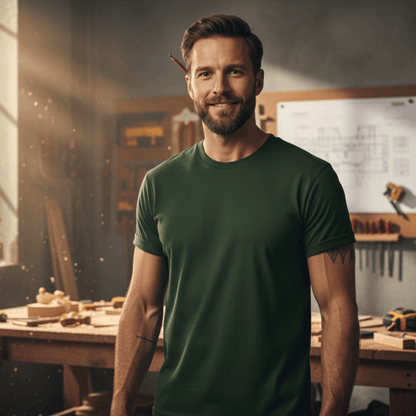 Premium T-Shirt HW-200 | Robust & Vielseitig | Für stolze Handwerker (S-3XL) Blanko Waldgrün Männer Gildan Ultra T-Shirt {{ color }}