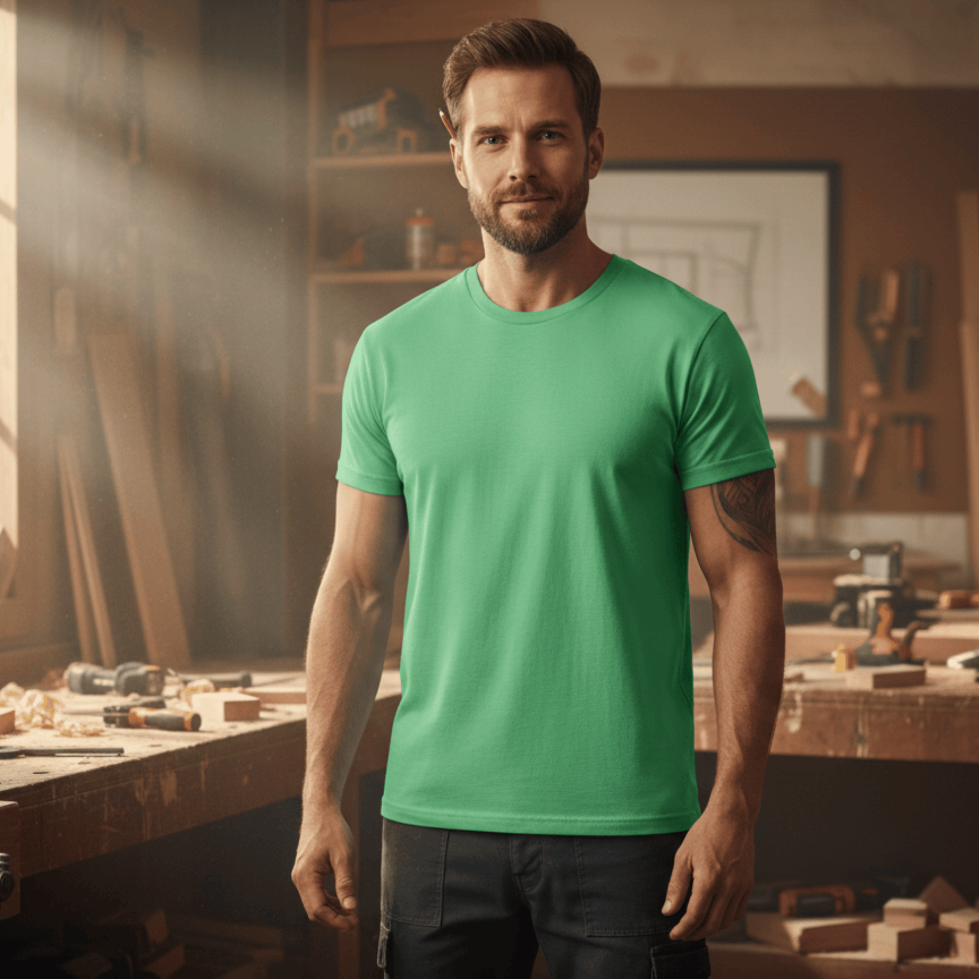 Premium T-Shirt HW-200 | Robust & Vielseitig | Für stolze Handwerker (S-3XL) Blanko Kelly-Grün Männer Gildan Ultra T-Shirt {{ color }}