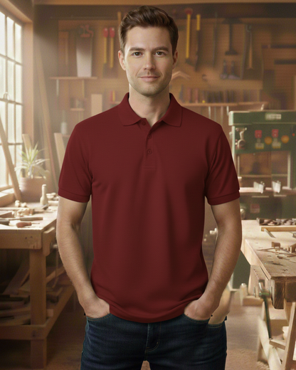 Unisex Poloshirt HW210 - Workwear für jeden Anlass - beidseitig bedruckt Ziegelrot Unisex Polo {{ color }}