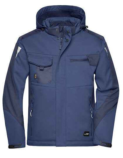 Winter-Softshelljacke mit Kapuze (beidseitig bedruckt) Navy {{ color }}