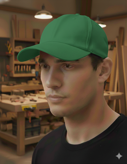 Baseball-Cap mit deinem Logo/Design Kelly-Grün Baseballkappe