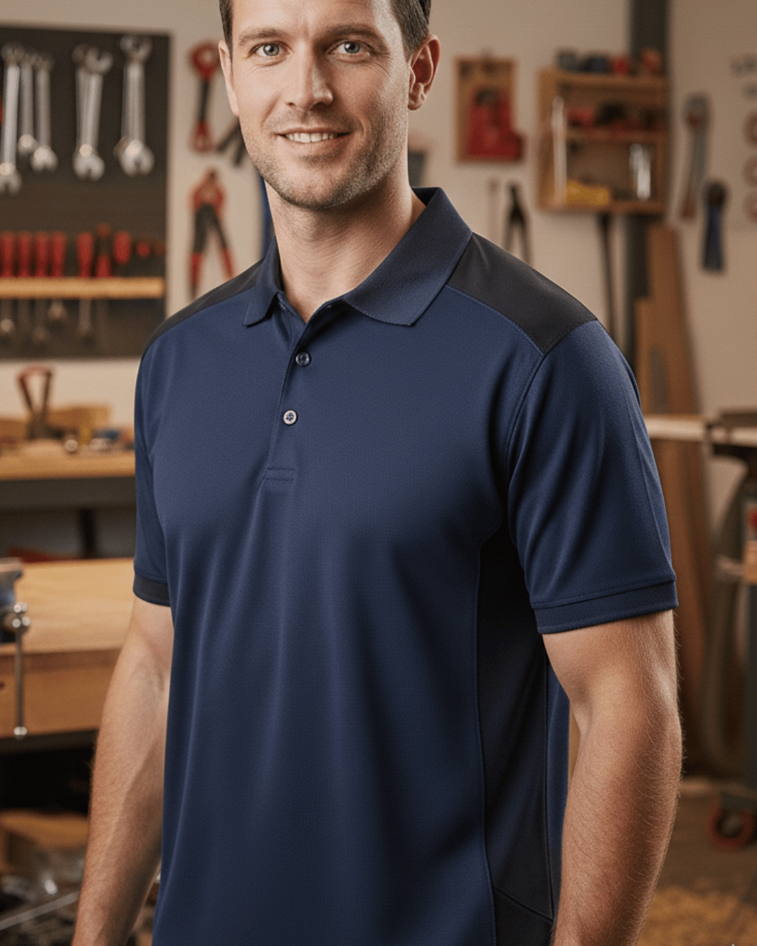 Workwear-Polo "Professional" – Robust, Nachhaltig & Stylisch | beidseitig bedruckt Navy M {{ color }}