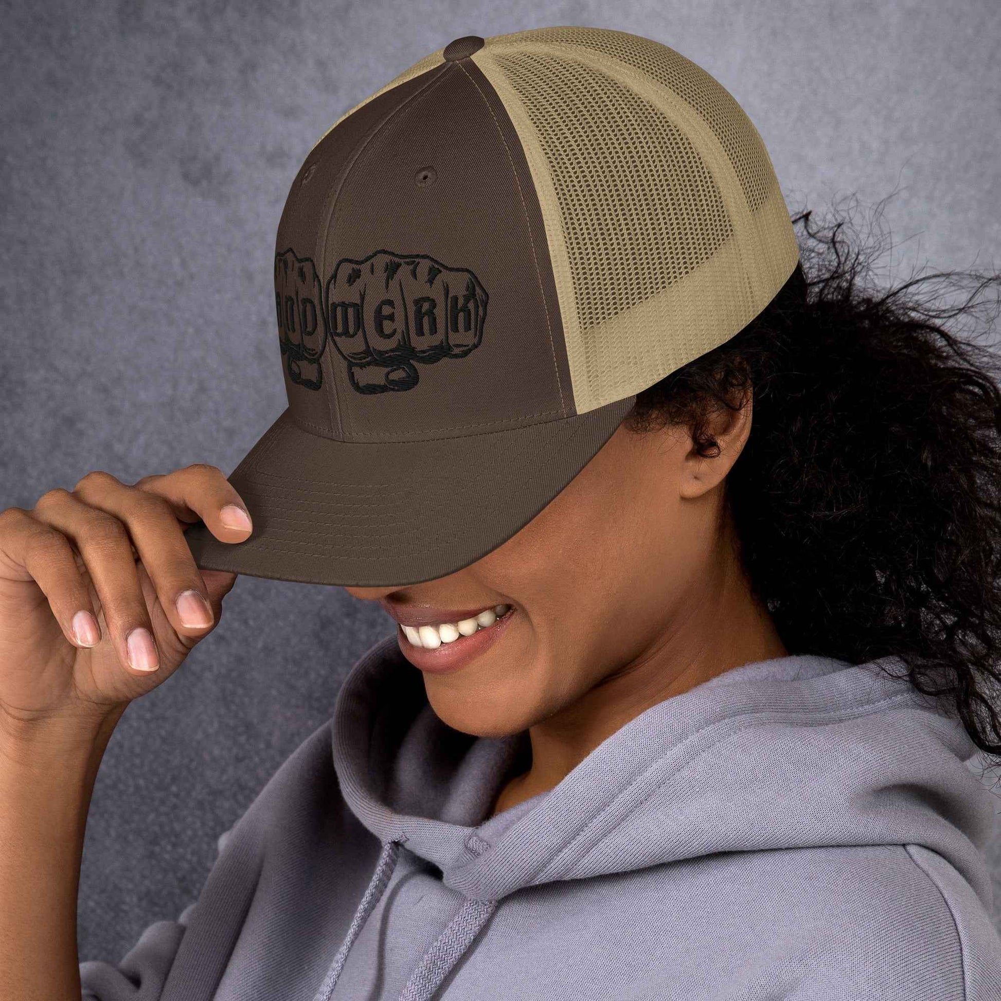 Trucker-Cap "Handwerk" (bestickt) Braun Khaki