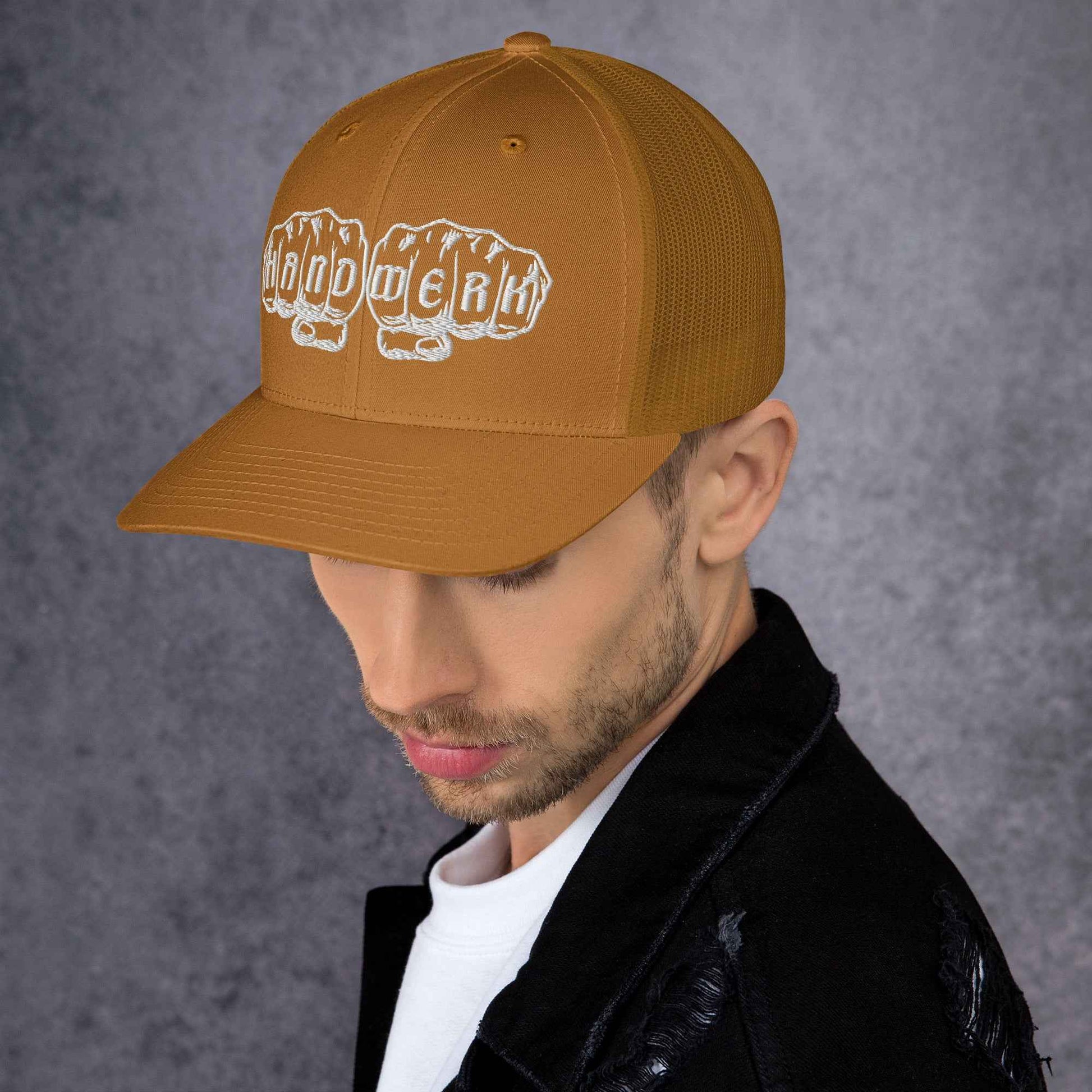 Trucker-Cap "Handwerk" (bestickt) Caramel