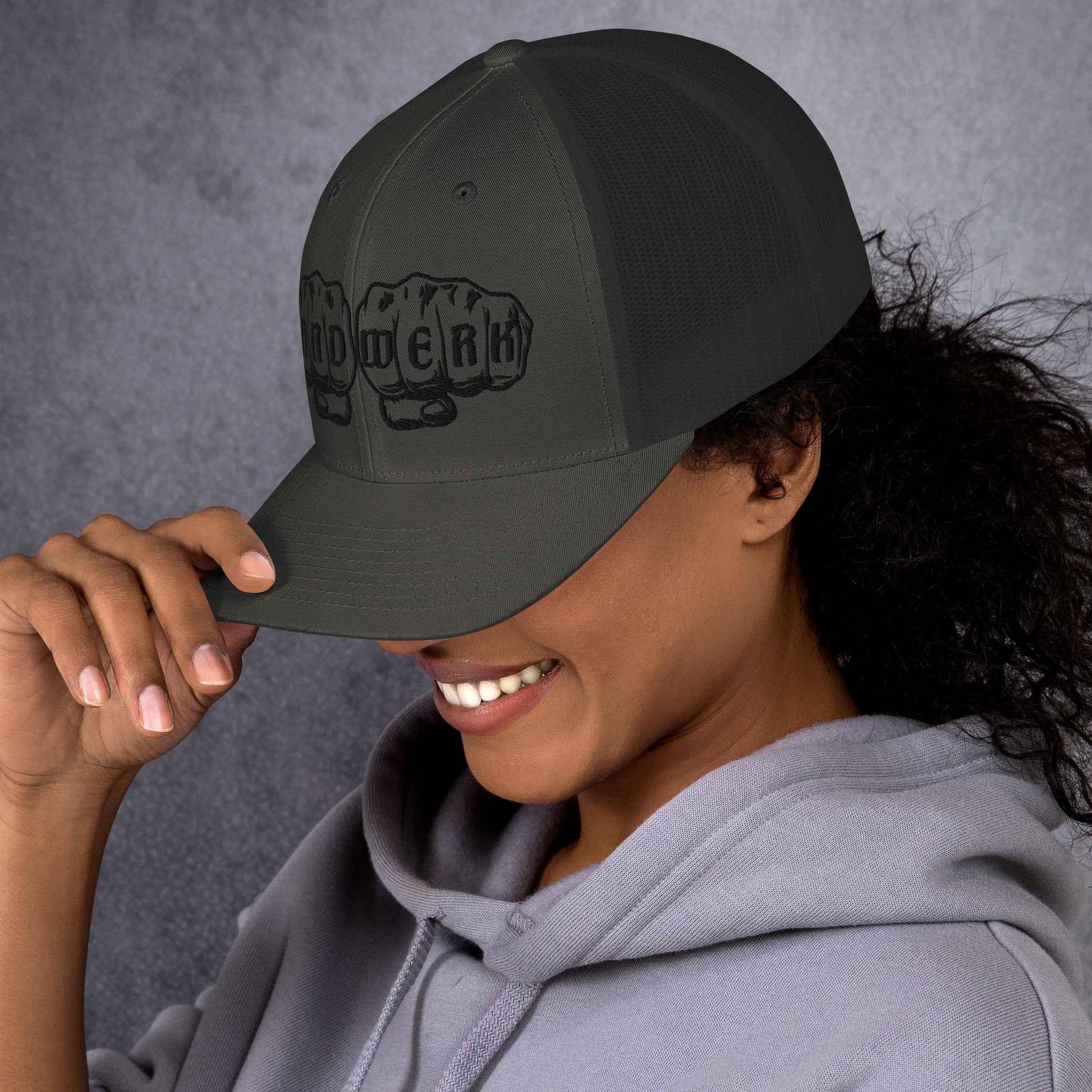 Trucker-Cap "Handwerk" (bestickt) Holzkohle