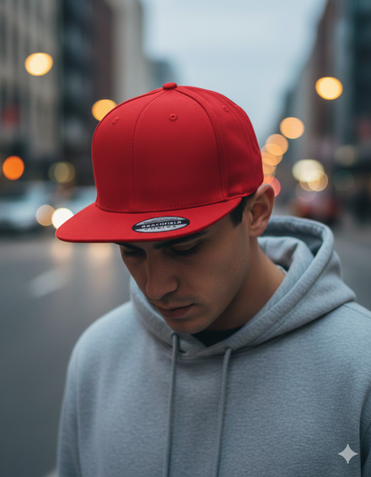 Snap-Back Cap mit Zunftzeichen (weißer Druck) Rot