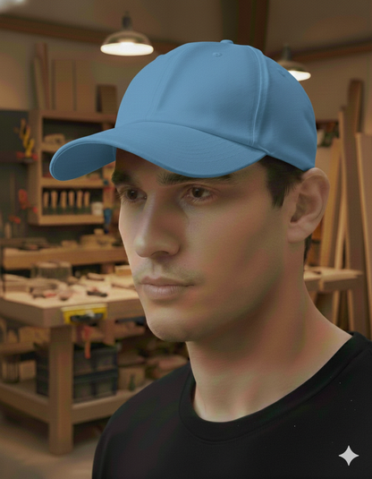 Baseball-Cap mit deinem Logo/Design Skyblue Baseballkappe